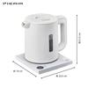 Doshisha Electric Kettle, 1.0L, 1°C Temperature Setting, White, Pieria