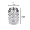 4Pcs Knurling Style Tire Valve Cap Aluminum Silver Car Tire Valve Stems Cap Tire Wheel Stem Air Valve Cap Valve Stems 1