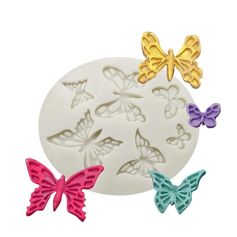 Honeybee Honeycomb Butterfly Bird Fondant Silicone Sugarcraft Birthday Cake Decorating Tools Resin Chocolate Molds for Baking