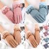 Luxurious Winter Warm Thick Soft Cashmere Touch Screen Gloves For Stylish Women Ladies