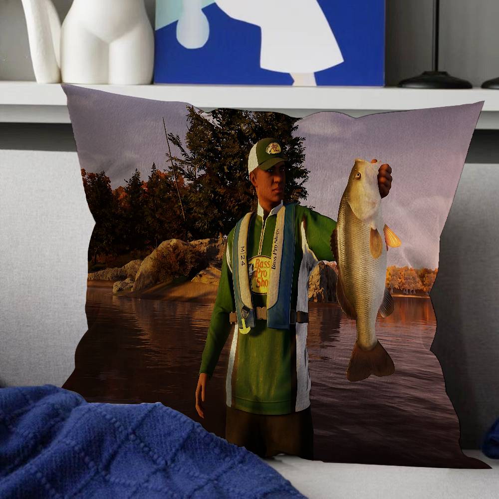 

Рыболовный бренд Bass-Pro-shops Наволочка Декоративная подушка Диван Домашний декор Чехол Наволочки 12x12Inch
