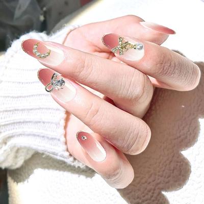 10 Stück Nail Art Deko Unregelmäßige Form DIY Bunt Zart Pfirsichherz Kleine Krone Schmuck für Mädchen