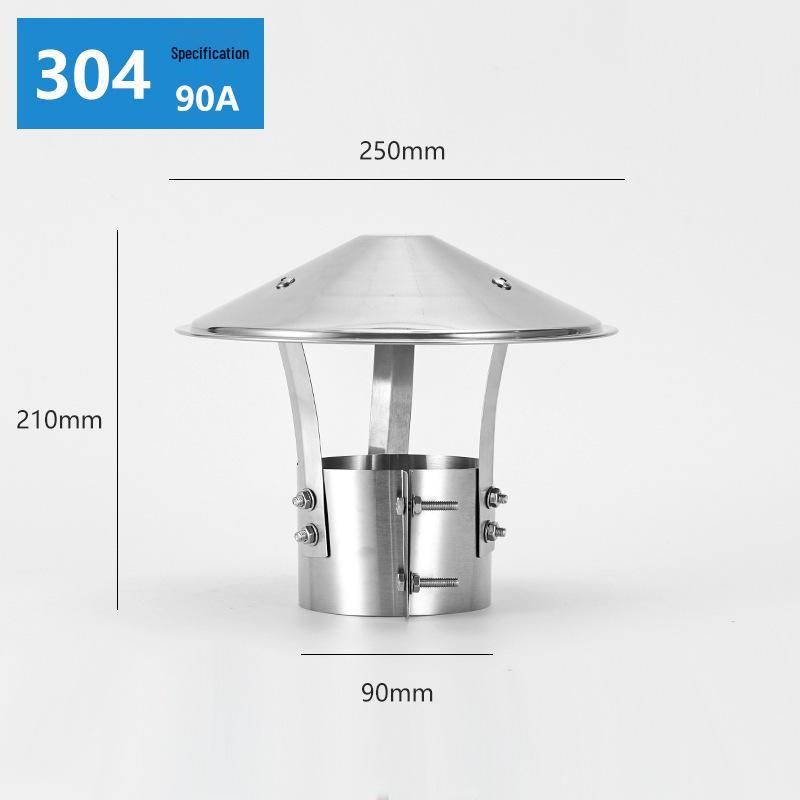Stainless Steel Chimney Rain & Wind Cap Flue Cover, 160mm Exhaust Vent Cap