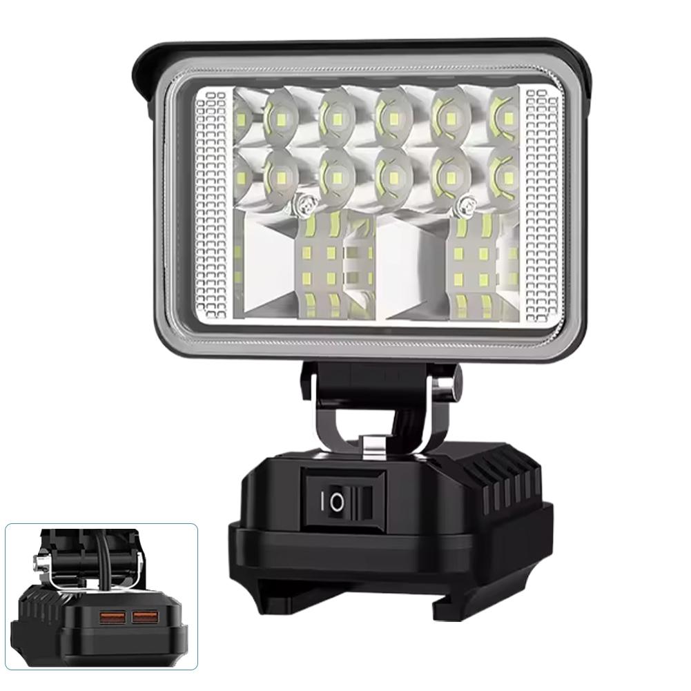 3/4/5/8Inch Waterproof Direct Flood Lights For Makita 18V Cordless Work Light USB Garage Workshop Camping Emergency Lights
