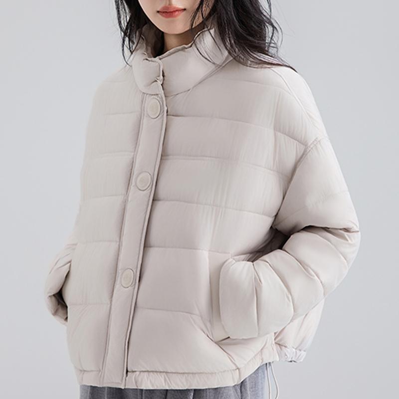 

Модные женские короткие парки Зимнее пальто Стойка воротник Толстые Теплые Элегантные женские куртки 2XL белый