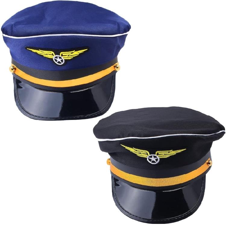 Captain Costume Accessories Captain Hat Uniform Epaulets Embroidered Applique Glasses Neck Tie for Men Cosplay