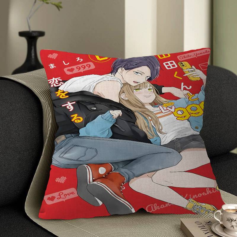 Anime My Love Story With Yamada-kun At Lv999 Anime Pillow Cover Design Cushion Cover Decor Holiday Decorati