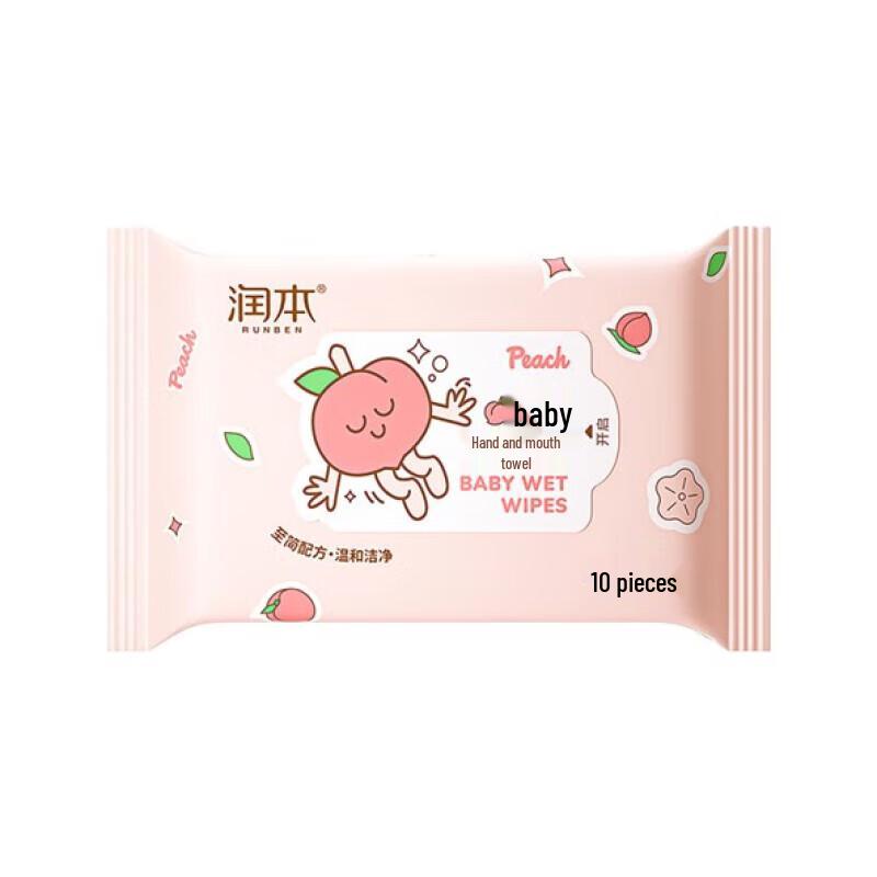 Runben Peach Series Baby Hand & Mouth Wet Wipes