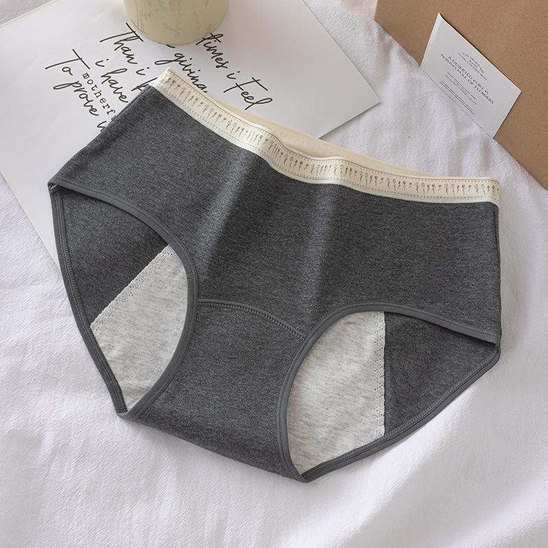 Women Spring and Autumn 10A Anti   Bacterial Cotton Side Leakage Physiological Period Briefs