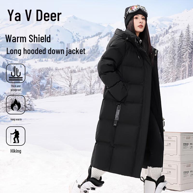 

Женская длинная парка Yalu с капюшоном и утеплителем из утиного пуха XL