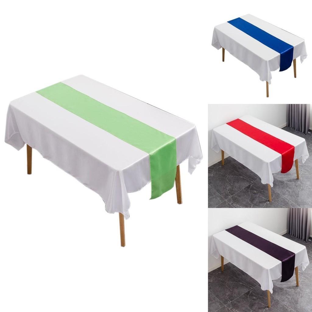 Exquisite Red Satin Table Runner For Stylish Wedding And Engagement Celebrations