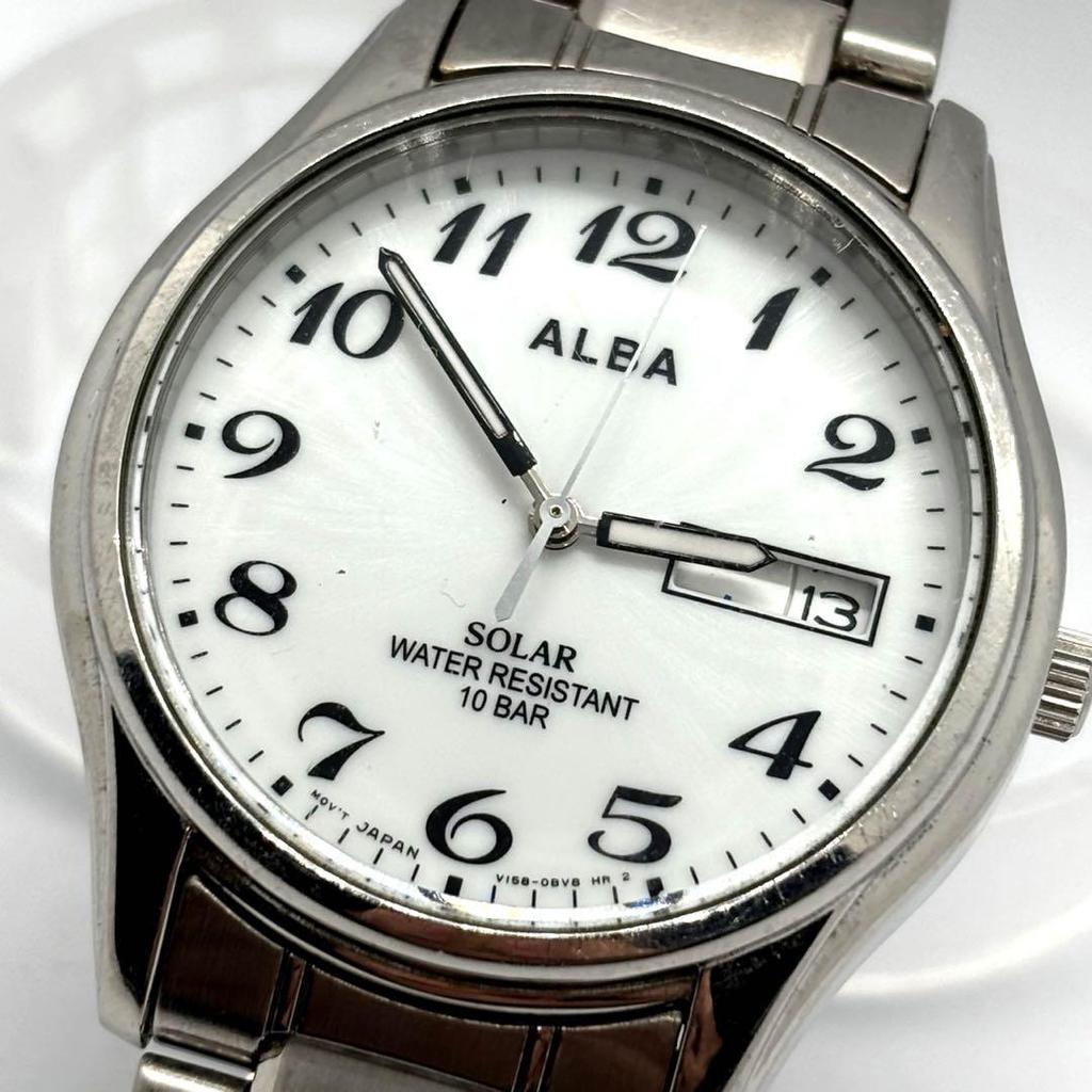 [USED] Working/Solar Seiko Watch Alba Hardlex Pair Watch
