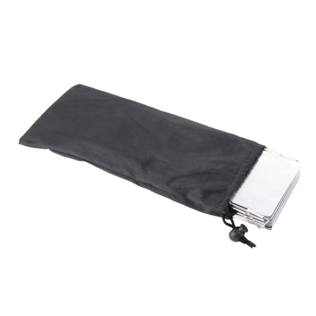 Plate Camp Stove Windshield Foldable Alcohols Stove Windscreen Aluminum Alloy Burners Alcohols Stove Wind-proof Rack