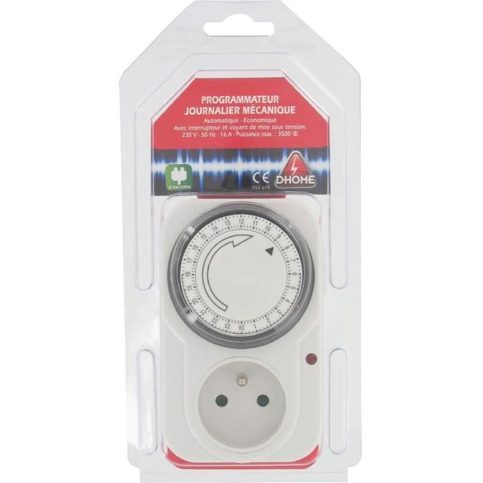 Prise programmable - Dhome - TS-MF3 - 1 prise - Intérieur - Electrique