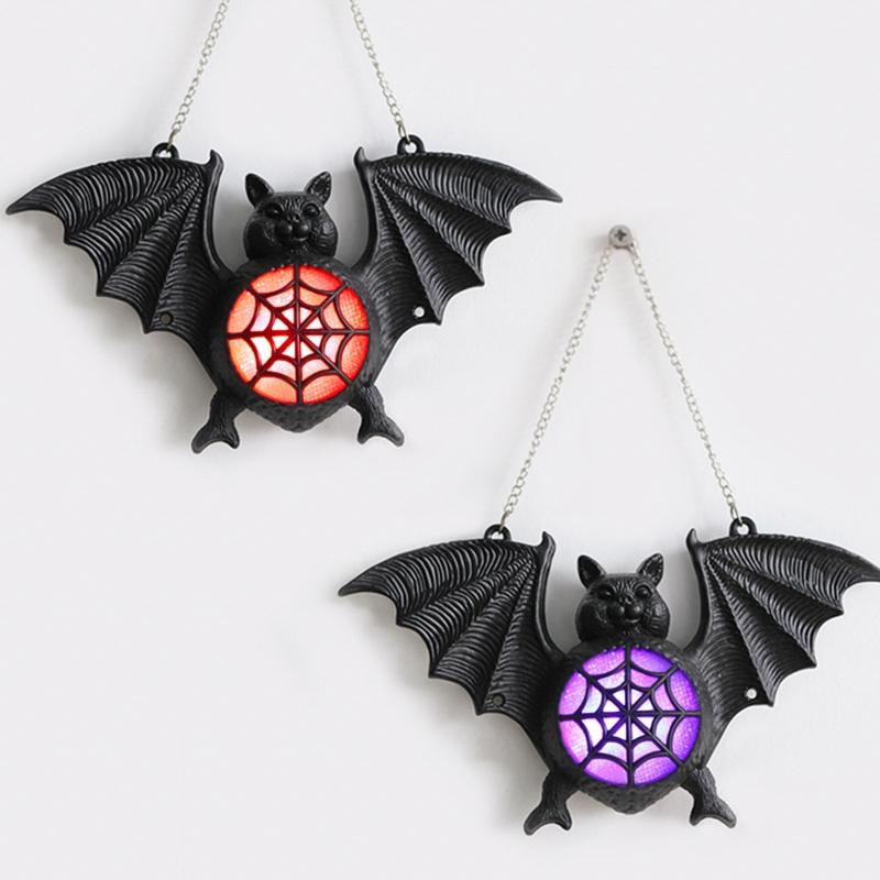 Halloween 3D Gothic Spooky Bats Decoration Halloween Party Supplies Goth Light Scary Black Bat Light for Home Yard