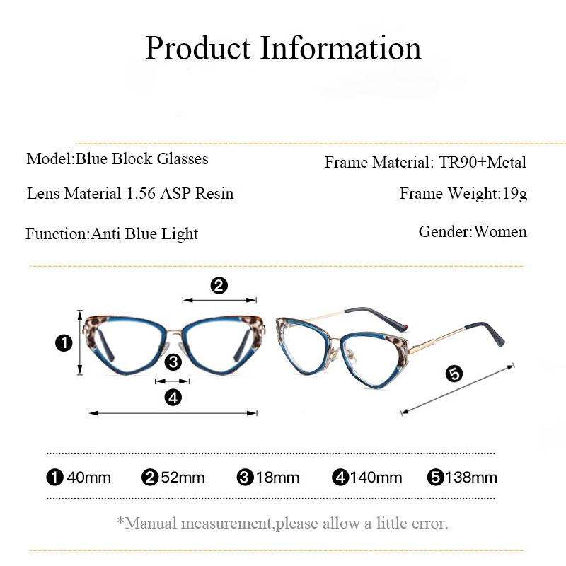 Anti Blue Rays Precscription Computer Glasses  +2.75