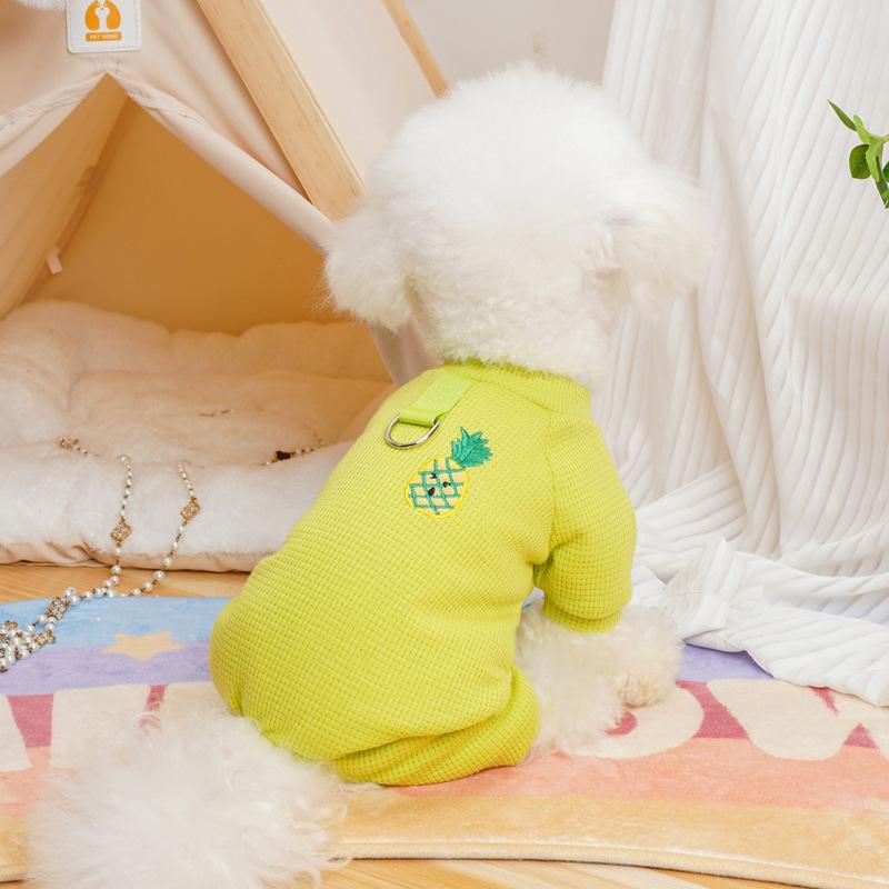 Pet teddy than bear small dog dog clothes four feet anti-dirty spring and autumn summer thin breathable