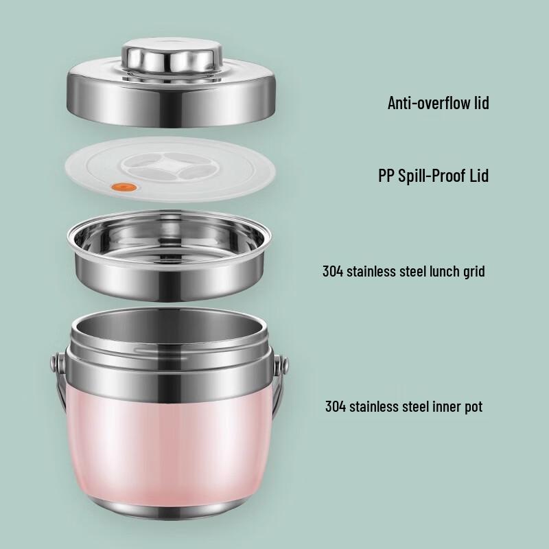 Stainless Steel Double-Layer Insulated Lunch Box