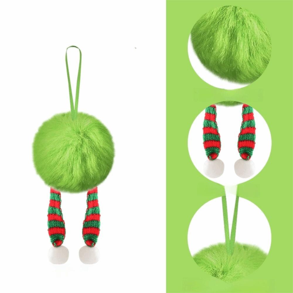 6cm Christmas Tree Decoration Ball Plush Christmas Hanging Decorations  New Year