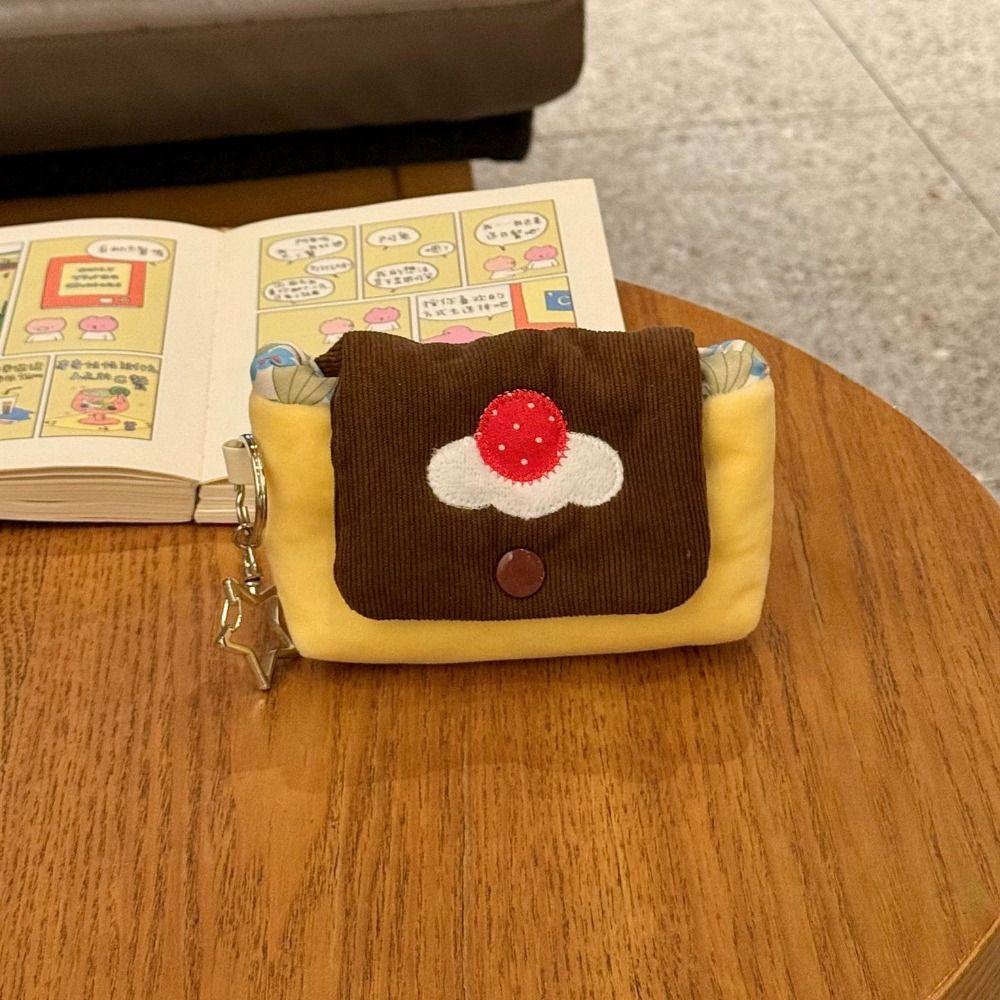 Fluffy Texture Pudding Coin Purse Portable Card Holder INS CCD Cameras Bag  Carry-on Use