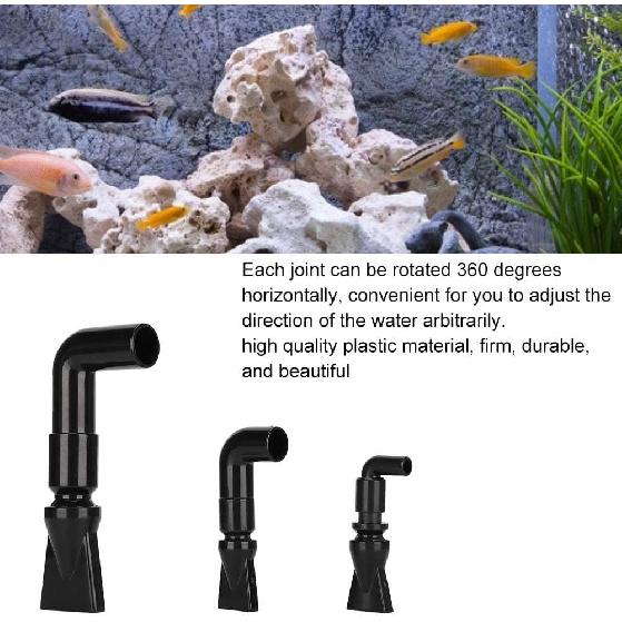 Aquarium Duckbill Nozzle 360?Rotating Elbow Aquarium Duckbill Nozzle Fish Tank Water Outlet Tube Pump Fitting