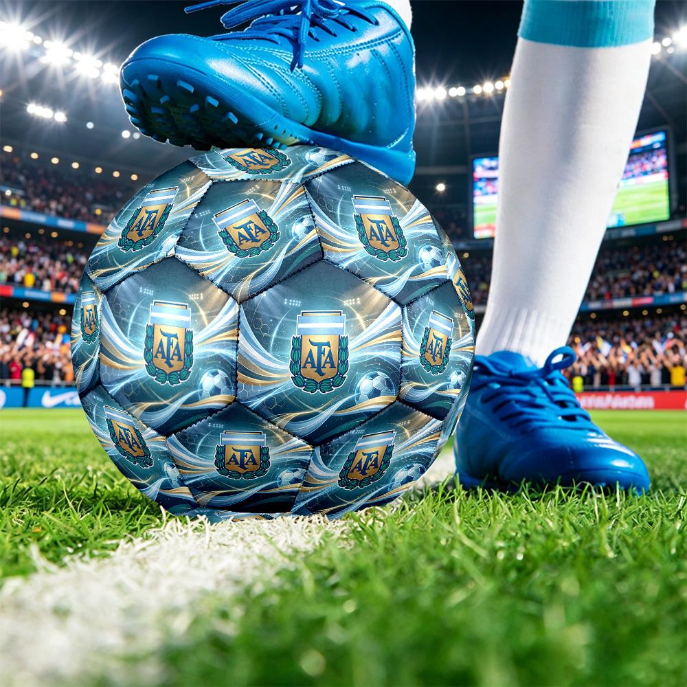 Argentina Football Printed Size 5 Soccer Ball Wear Resistant Standard Adult Training Football Fan Gift for Indoor Outdoor Match Sports