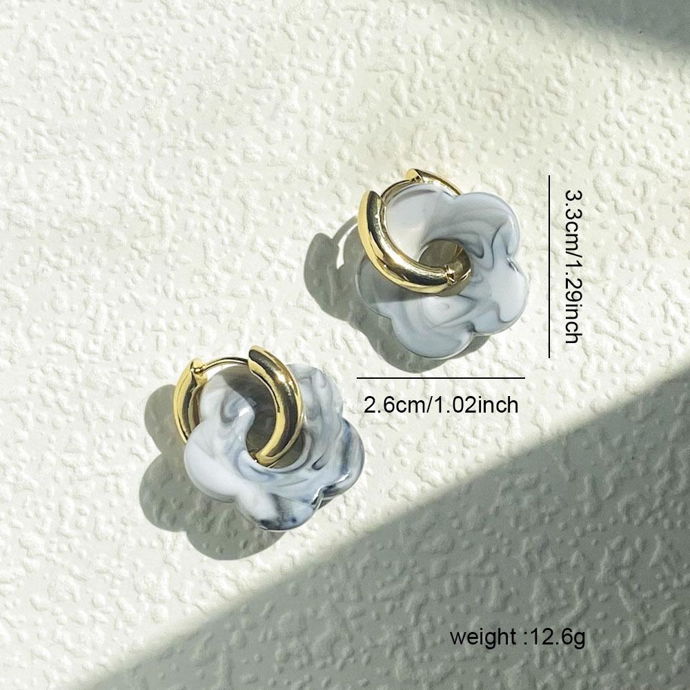 Orecchini Pendenti in Resina con Fiori in Rame Personalizzati Cartone Animato Moda Carini Gioielli