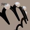 Shiny Hairpin 2Pcs Women Headband Faux Pearls Decor Anti-slip Teeth Hairband Hair Hoop Lightweight Elastic Accessory Daily Wear