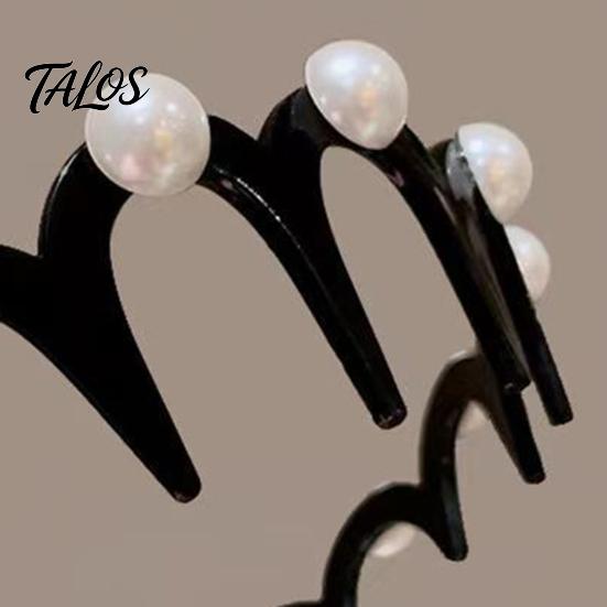 Shiny Hairpin 2Pcs Women Headband Faux Pearls Decor Anti-slip Teeth Hairband Hair Hoop Lightweight Elastic Accessory Daily Wear