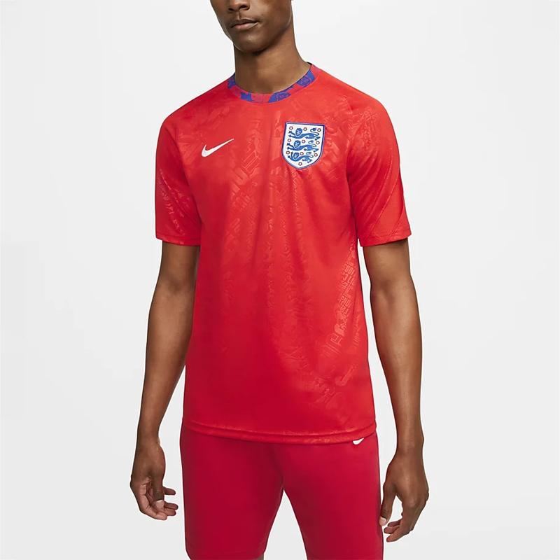 Nike England Team Training Match Short Sleeve Football Jersey Men Tops Red CD2577-600