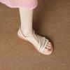 9030-30 Roman Sandals 2025 Internet Celebrity New Versatile Soft-soled Open-toed Flats Beach Shoes