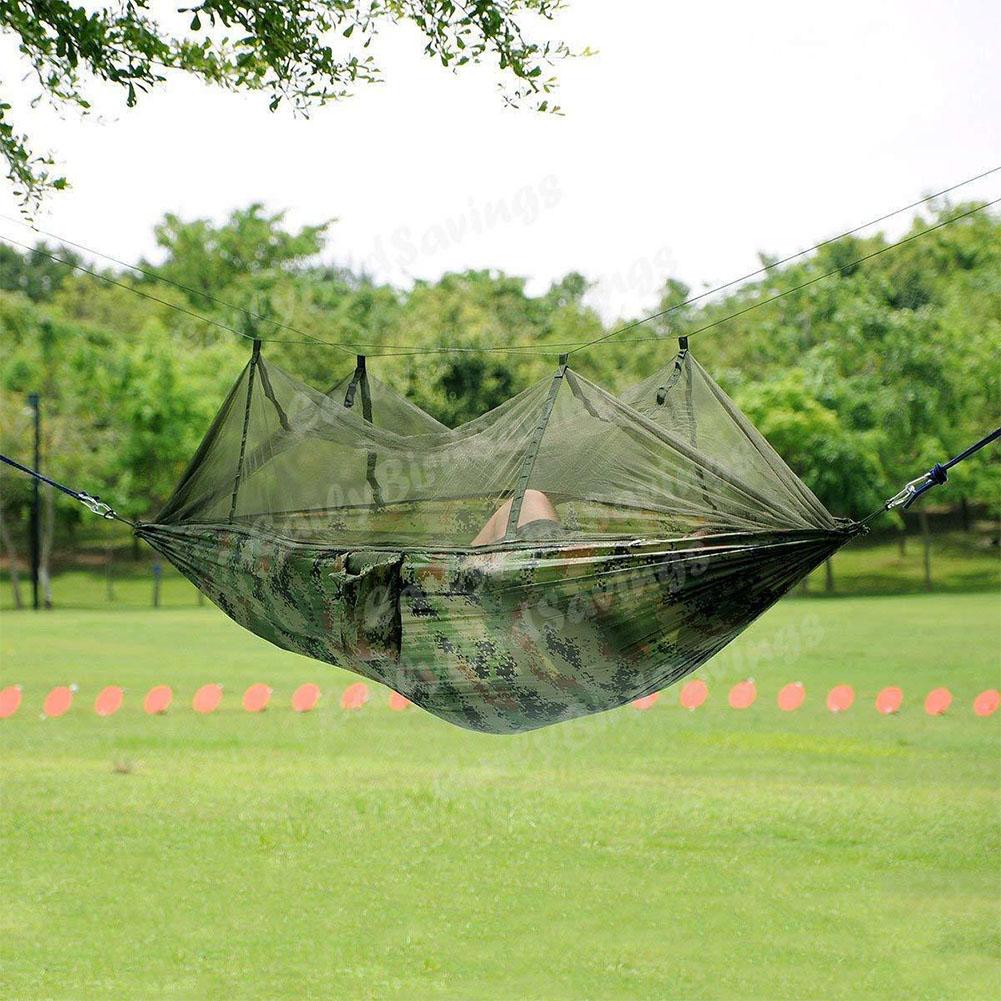 Outdoor Double Mosquito Net Hammock Camping Hanging Bed Swing Chair