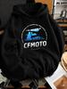 Unisex Hoodie, Casual Daily Wear, CFMOTO Graphic Print, Pullover Sweatshirt, Streetwear Style, Autumn Winter Outdoor Riding, Long Sleeve with Kangaroo