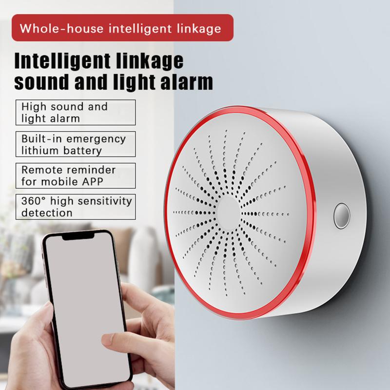 WLAN Zigbee Smart Sirenenalarm Sicherheit Schall- und Lichtalarm Sensor für Zuhause Smart Life App Steuerung Alexa Google Assistant