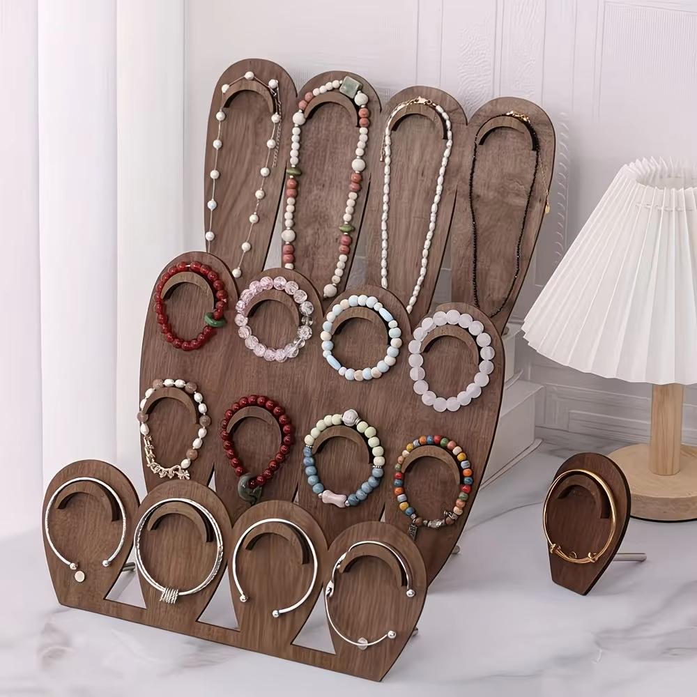 Wood Bracelet Display Rack Firm Necklace Display Stand Classic Bracelet Tray  Jewelry