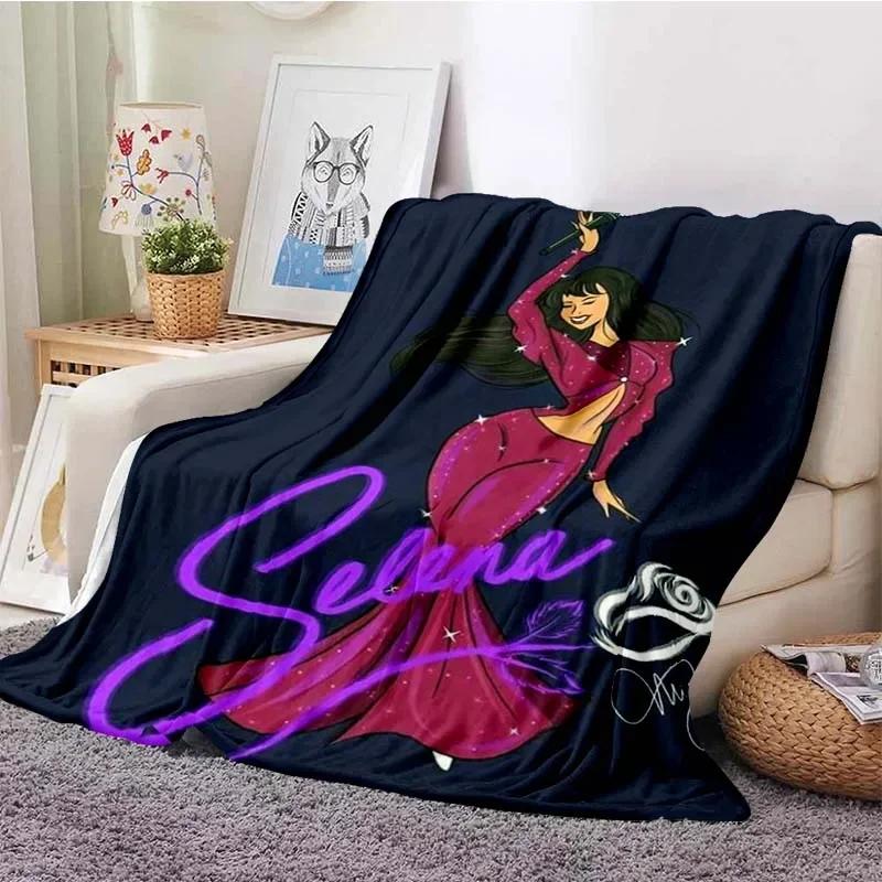 Selena Quintanilla Sakura Beauty Blankets Fleece Textile Decor Multifunction Soft Throw Blankets for Sofa Outdoor Quilt