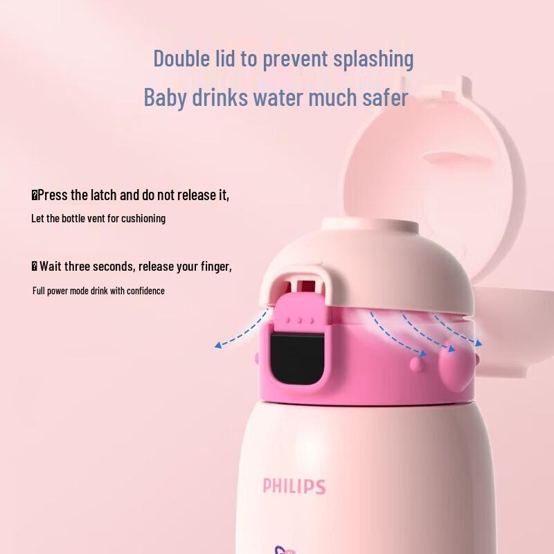 Philips Children's 316 Stainless Steel Insulated Straw Cup with LED Display