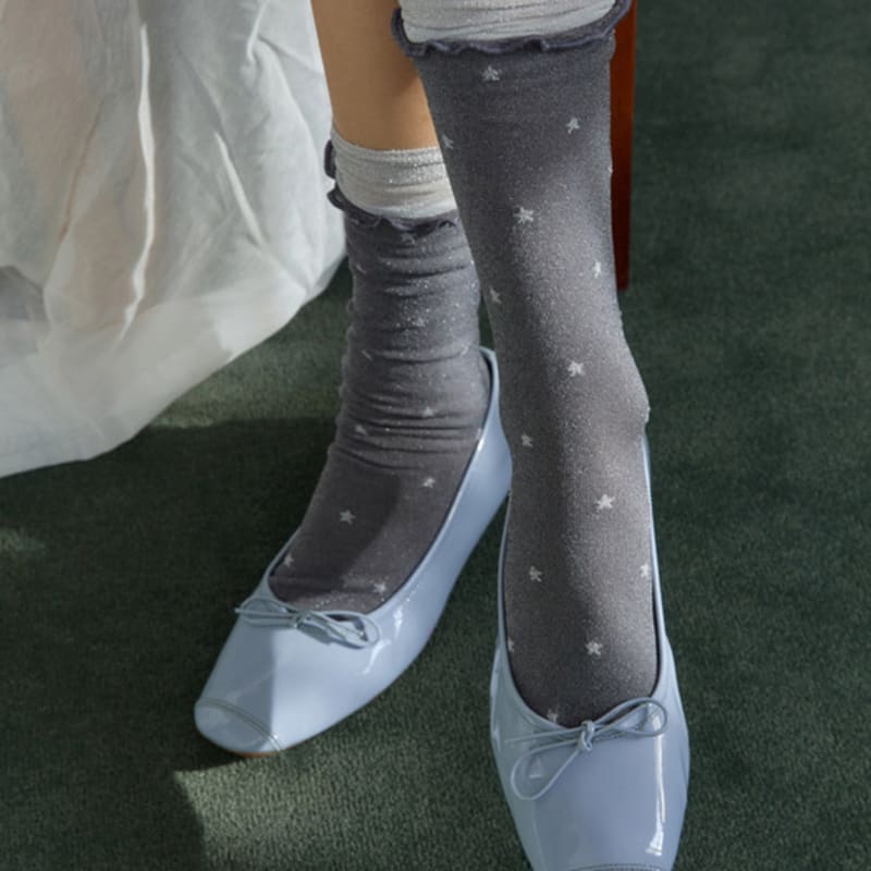 

SOCKS APPEAL twinkle stars silver pattern dark grey M