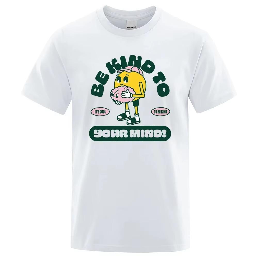 Be Hind To Your Mind Anime Prints T-Shirt Men Cotton Short Sleeve T-Shirts Casual Breathable Tops Loose Tee Clothes 80549