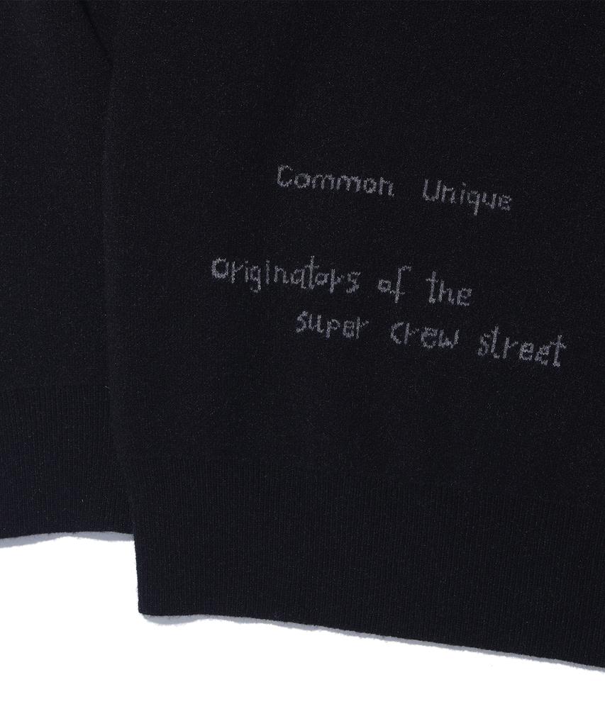 Sigeunipikeonteu Signature Lettering Jacquard Knit Lq1Su052_Black
