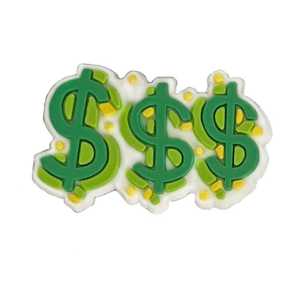 

US Dollar Wealth 21-Style Clog Charms - Soft Rubber Cartoon Shoe Flowers