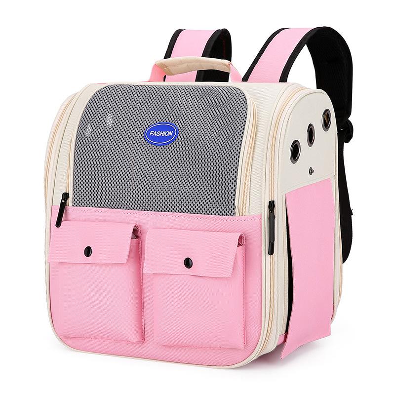 Cat Bag Portable Pet Large Capacity Cat Carrier Backpack Adjustable Strap Pet Carrying Bag Foldable Cat Backpack Outdoor Travel