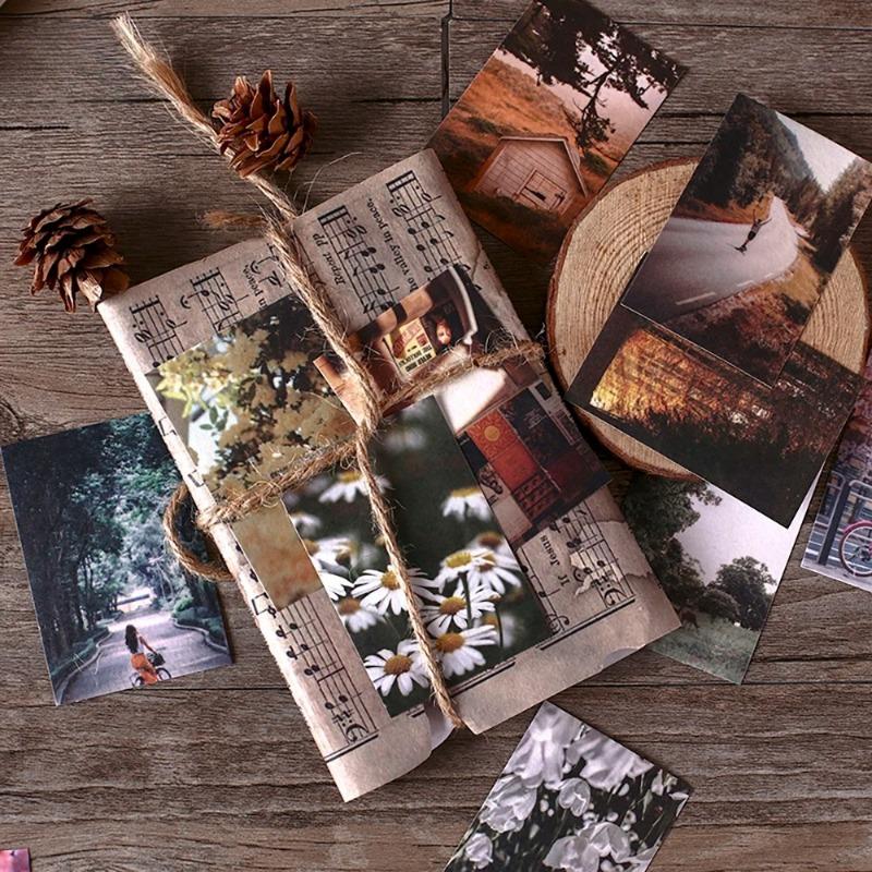 50pcs Landscape Stickers Kawaii Scrapbooking Paper Supplies Junk Journal Decor Craft Stationery DIY Diary Stickers