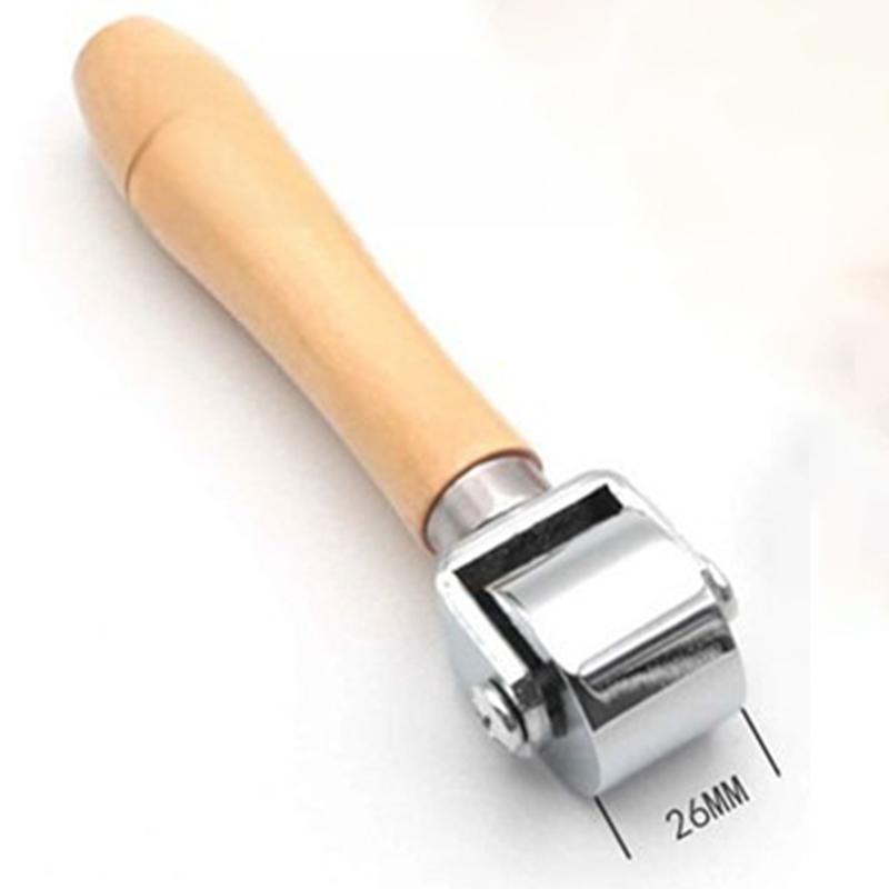 Leather Press Edge Roller 26/60/100mm Wooden Handle Leather Roller Tool Leather Craft Laminating Trimming Tool Portable Tools