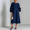 Abito Midi Floreale 3D a Girocollo Autunno 2026 da Donna