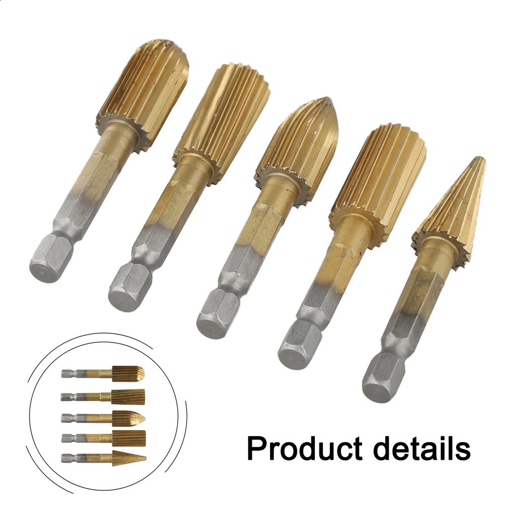 5pcs Rotary Rasp File 6.35mm Shank Burrs File Grinder Abrasive Tools Carving Rotary Rasp Cutter Files Milling Cutter Power Tools