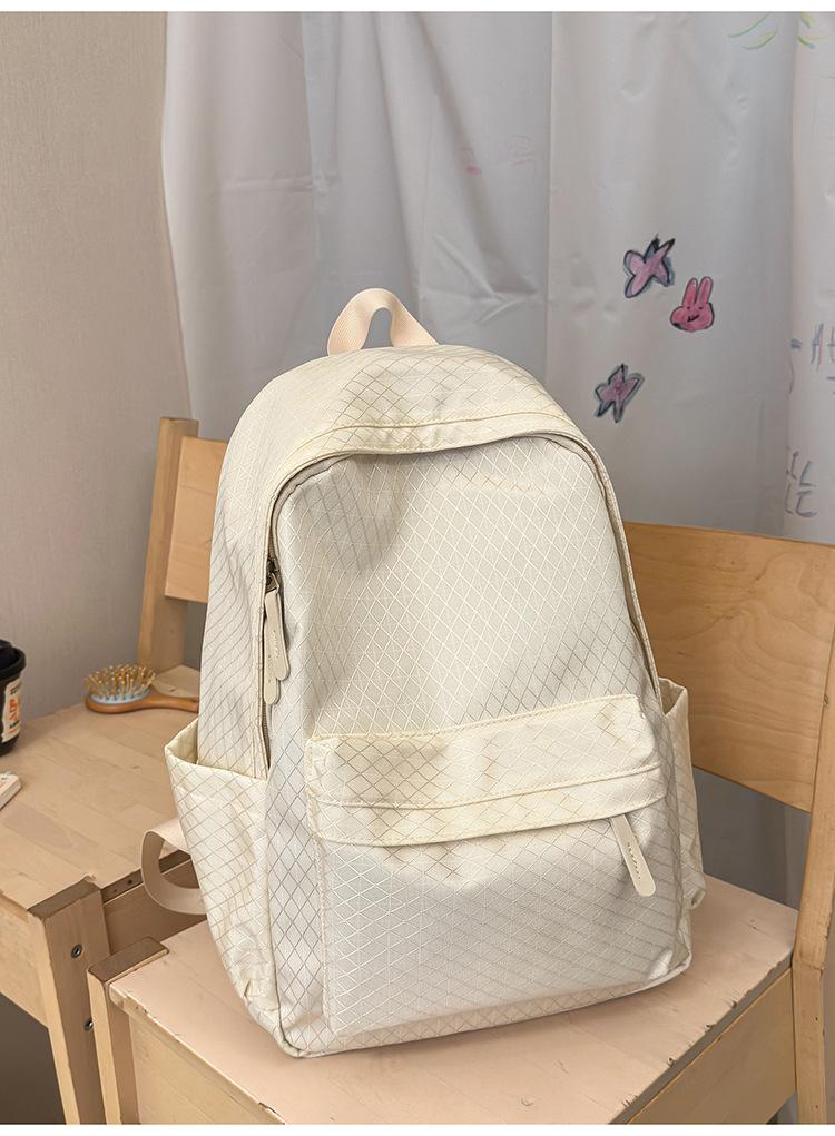 Schoolbag high value fashion plaid backpack couple style commuter leisure large capacity schoolbag lightweight trend versatile backpack