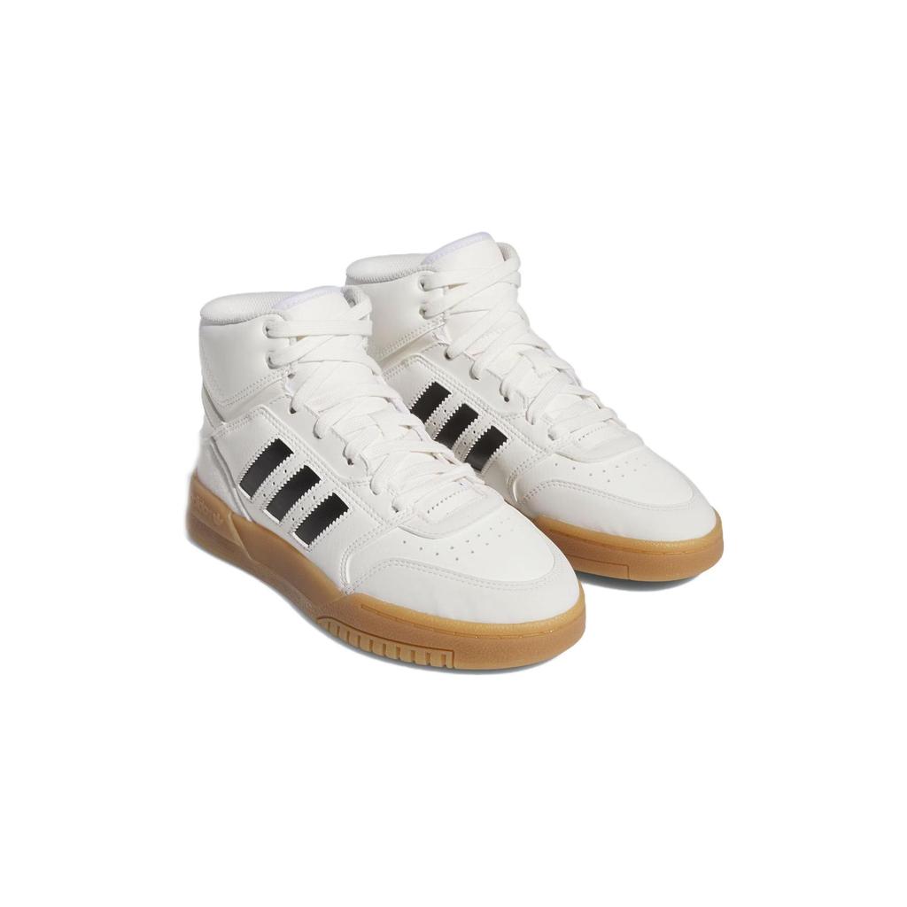 Adidas Originals Drop Step Synthetic Leather Suede Round Toe Comfortable Durable Mid-Top Kids Skate Shoes Kids Sneakers White IF2717