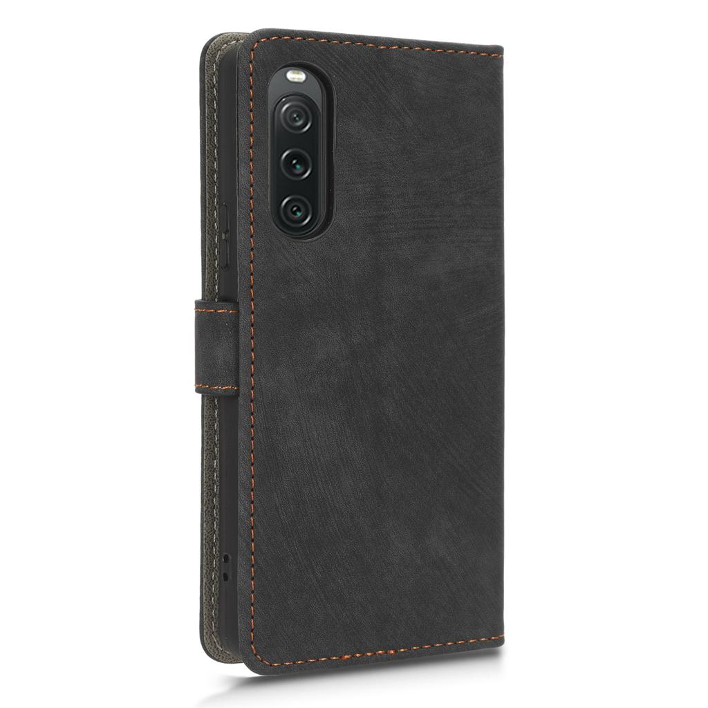 For Sony Xperia 10 V Leather Wallet Stand Phone Cover RFID Blocking Protective Case with Strap