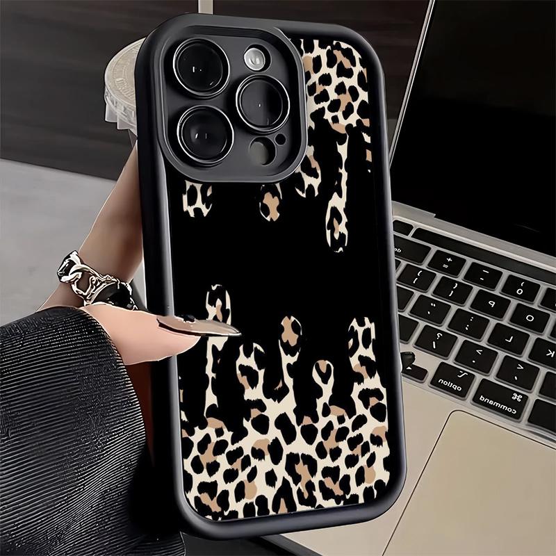 Phone Case for iPhone 17 Air 16E 15 16 Pro Max Leopard Print Trend Desgin Cover 14 Plus 13 12 Mini Soft Shell Silicone Fundas
